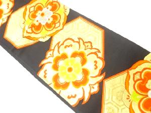 アンティーク　亀甲に華紋模様織出し袋帯（材料）